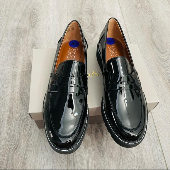 NEW Franco Sarto Cassandra Platform Penny Loafer in Black Patent Leather - Picture 6 of 6